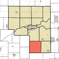 Location of Deer Creek Township in Cass County