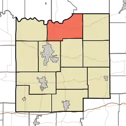 Location of Harbison Township in Dubois County