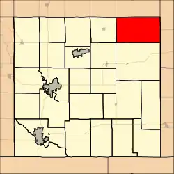 Location in Cowley County