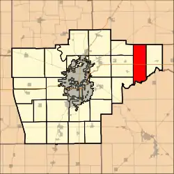 Location in Sangamon County