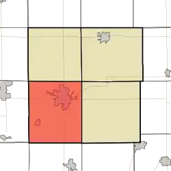 Location of Licking Township in Blackford County