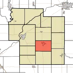 Location of Monroe Township in Carroll County