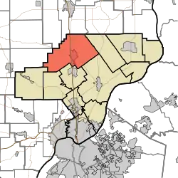 Location of Monroe Township in Clark County