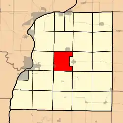 Location in Hancock County