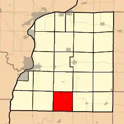 Location in Hancock County