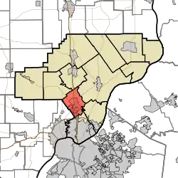 Location of Silver Creek Township in Clark County