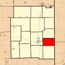 Location in Edgar County