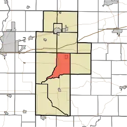 Location of Sugar Ridge Township in Clay County