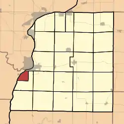 Location in Hancock County