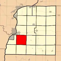 Location in Hancock County