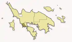 Map of Culebra highlighting Playa Sardinas I