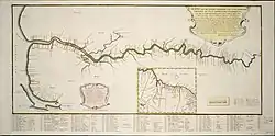 The Demerara colony in 1759(Note this map has East at its top.)See here for its exact location (6° 48' N 58° 10' W).