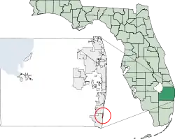 Location of Highland Beach, Florida