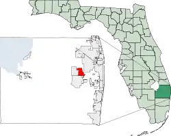 Location of Royal Palm Beach in Palm Beach County, Florida