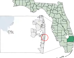 Location of South Palm Beach, Florida