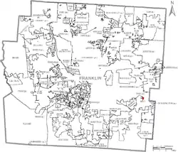 Location of Brice within Franklin County