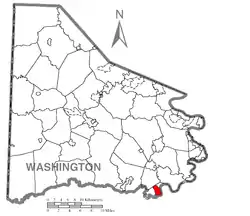 Location of Fredericktown-Millsboro in Washington County