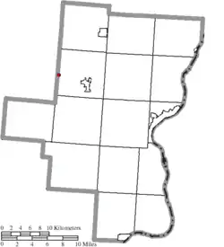 Location of Centerville in Gallia County