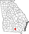 State map highlighting Lanier County