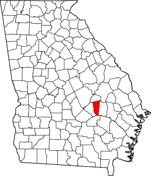 State map highlighting Montgomery County