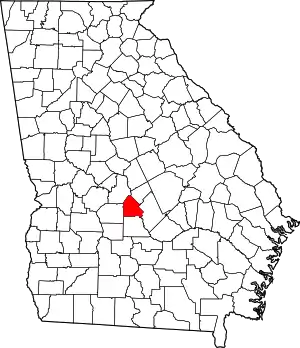 State map highlighting Pulaski County