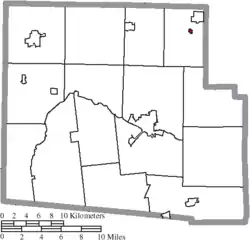 Location of Patterson in Hardin County