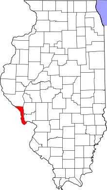 State map highlighting Calhoun County