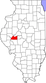 State map highlighting Cass County