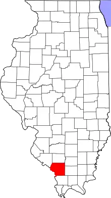 Jackson County's location in Illinois