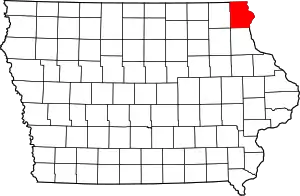 Allamakee County map