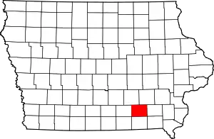 Wapello County map