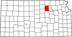 State map highlighting Clay County