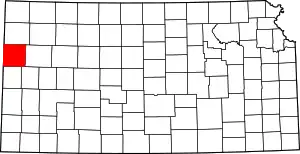 State map highlighting Wallace County