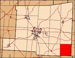 Location of Jackson Township in Knox County.