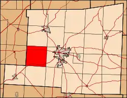 Location of Liberty Township in Knox County.