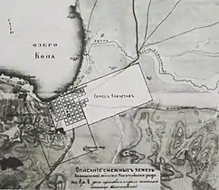 Map of Kokchetav uezd in the late 19th century