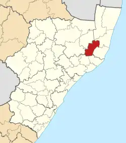 Location in KwaZulu-Natal