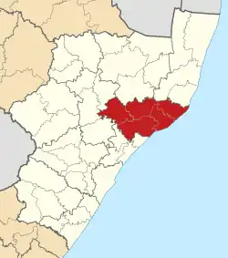 Location in South Africa