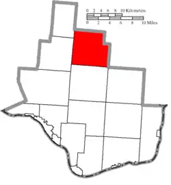 Location of Symmes Township in Lawrence County