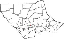 Map of Lycoming County, Pennsylvania highlighting Garden View