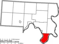 Location of Letart Township in Meigs County