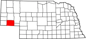 State map highlighting Cheyenne County