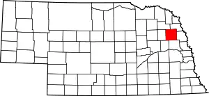 State map highlighting Cuming County