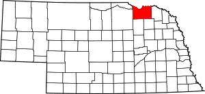 State map highlighting Knox County