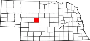 State map highlighting Logan County