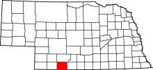 State map highlighting Red Willow County