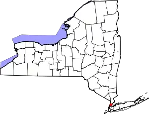 Location of the Bronx in New York state