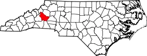 State map highlighting Burke County