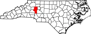 State map highlighting Iredell County