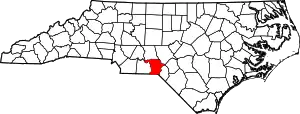 Map of North Carolina highlighting Richmond County